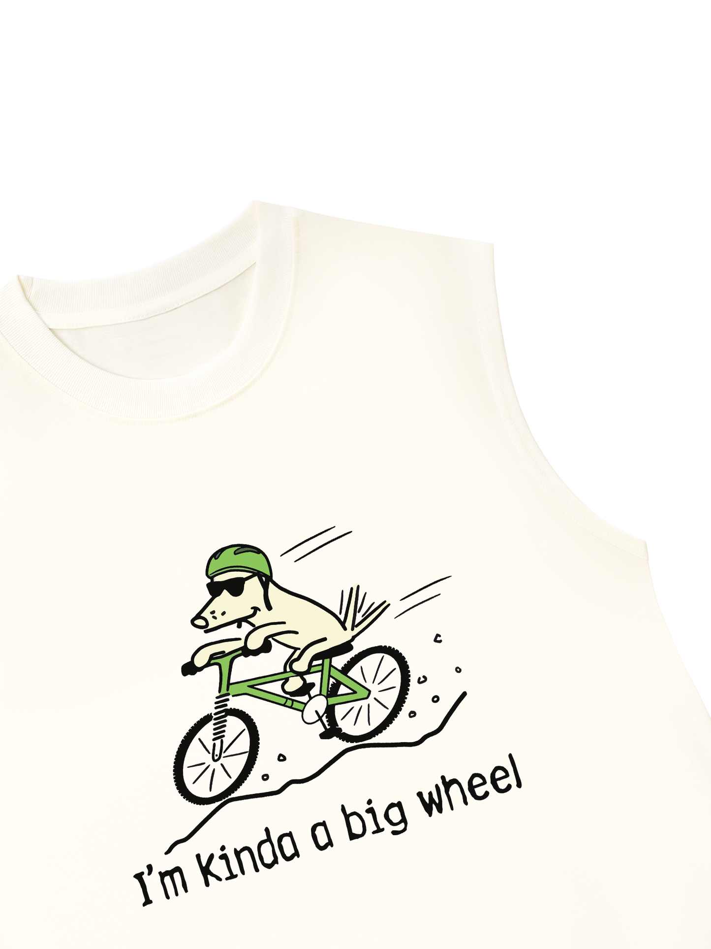 Áo Ba Lỗ Relaxed Fit Go Outside I_m Kinda A Big Wheel