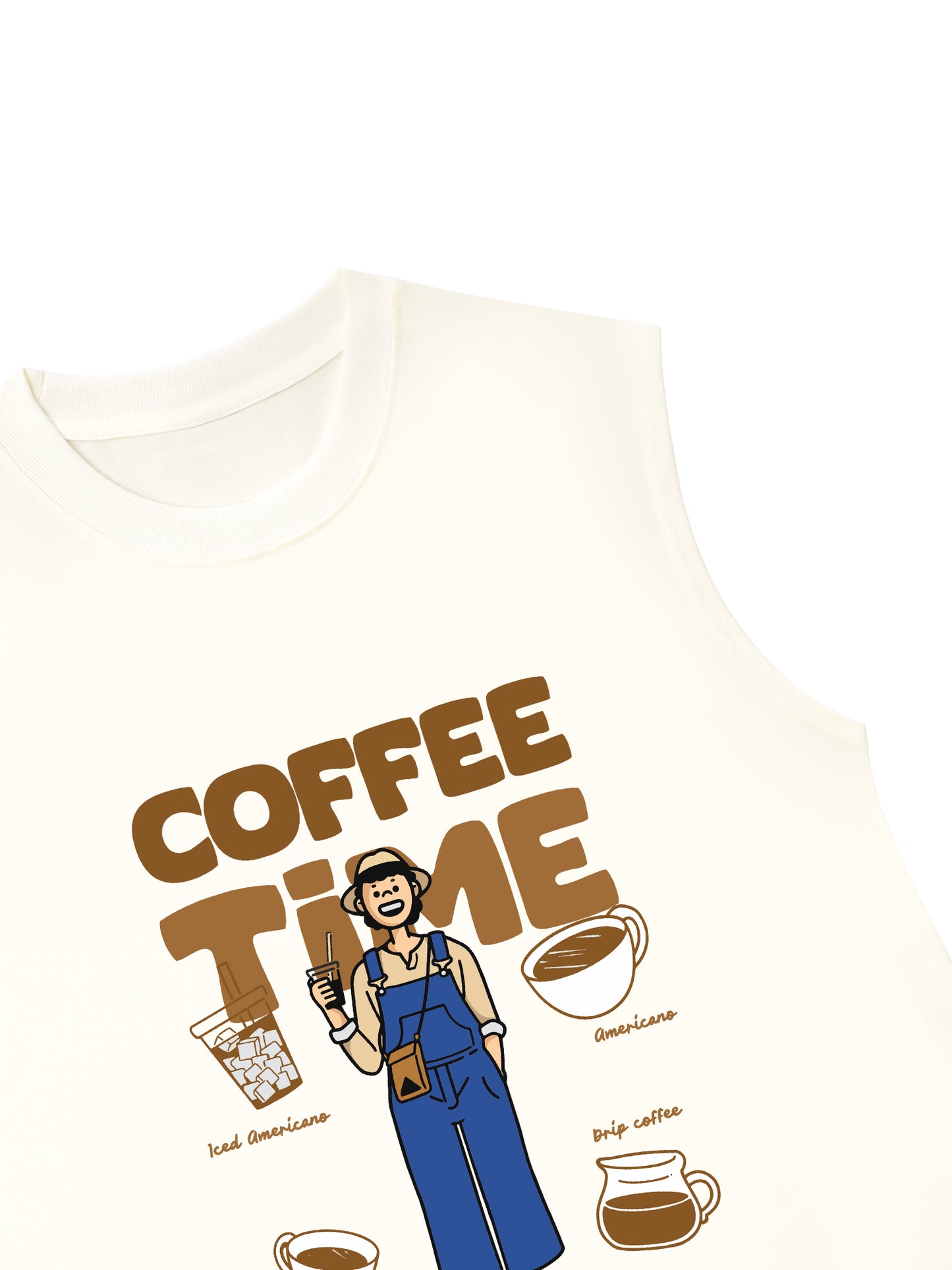 Áo Ba Lỗ Relaxed Fit Coffee Time 2