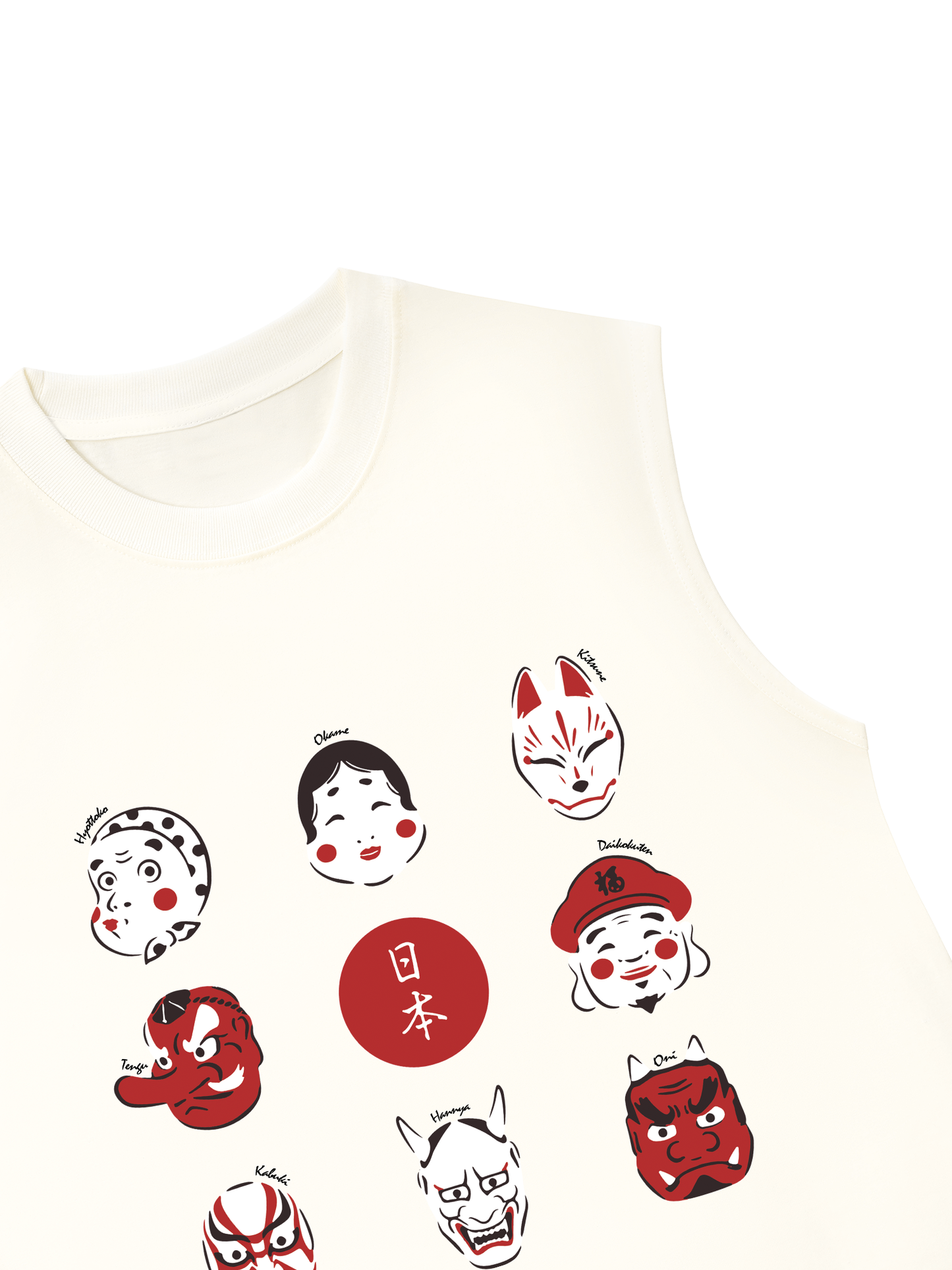 Áo Ba Lỗ Relaxed Fit Japan Spirit Mask