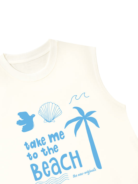 Áo Ba Lỗ Relaxed Fit Take Me To The Beach