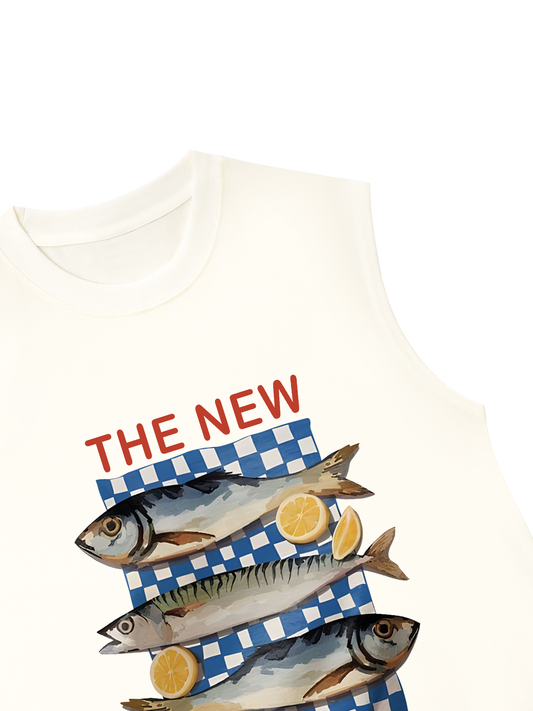 Áo Ba Lỗ Relaxed Fit Fish Three