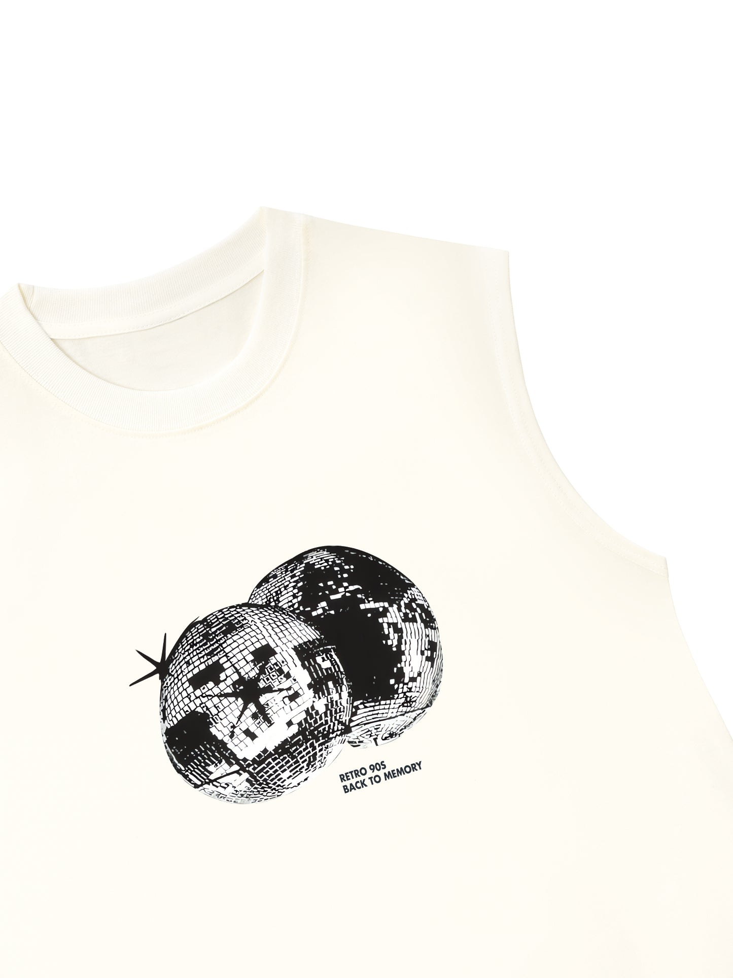 Áo Ba Lỗ Relaxed Fit Retro 90s Disco Ball
