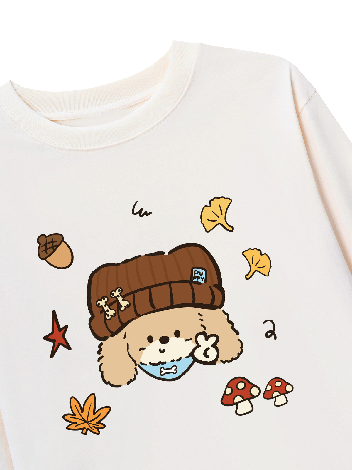 Áo Thun Dài Tay  Cute Puppy Autumn Vibes