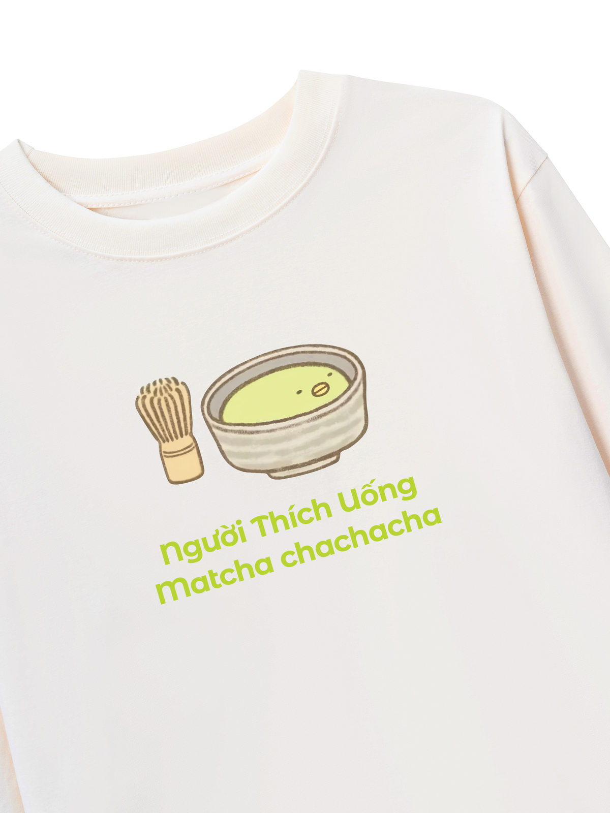 Áo Thun Dài Tay Người Thích Uống Matcha 2