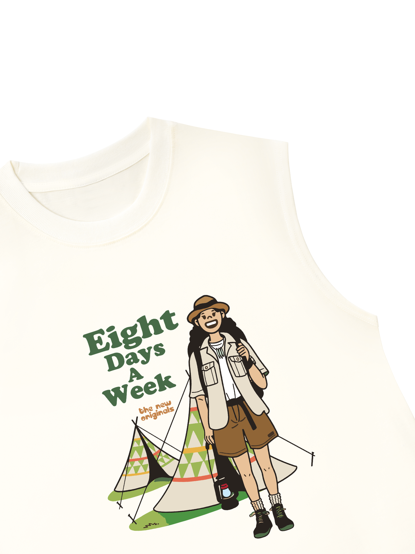 Áo Ba Lỗ Relaxed Fit Eight Days A Week Girl