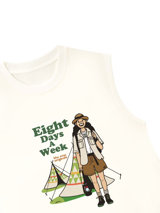Áo Ba Lỗ Relaxed Fit Eight Days A Week Girl