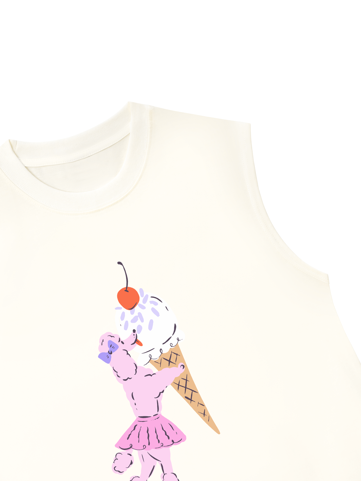 Áo Ba Lỗ Relaxed Fit Lived On Ice Cream
