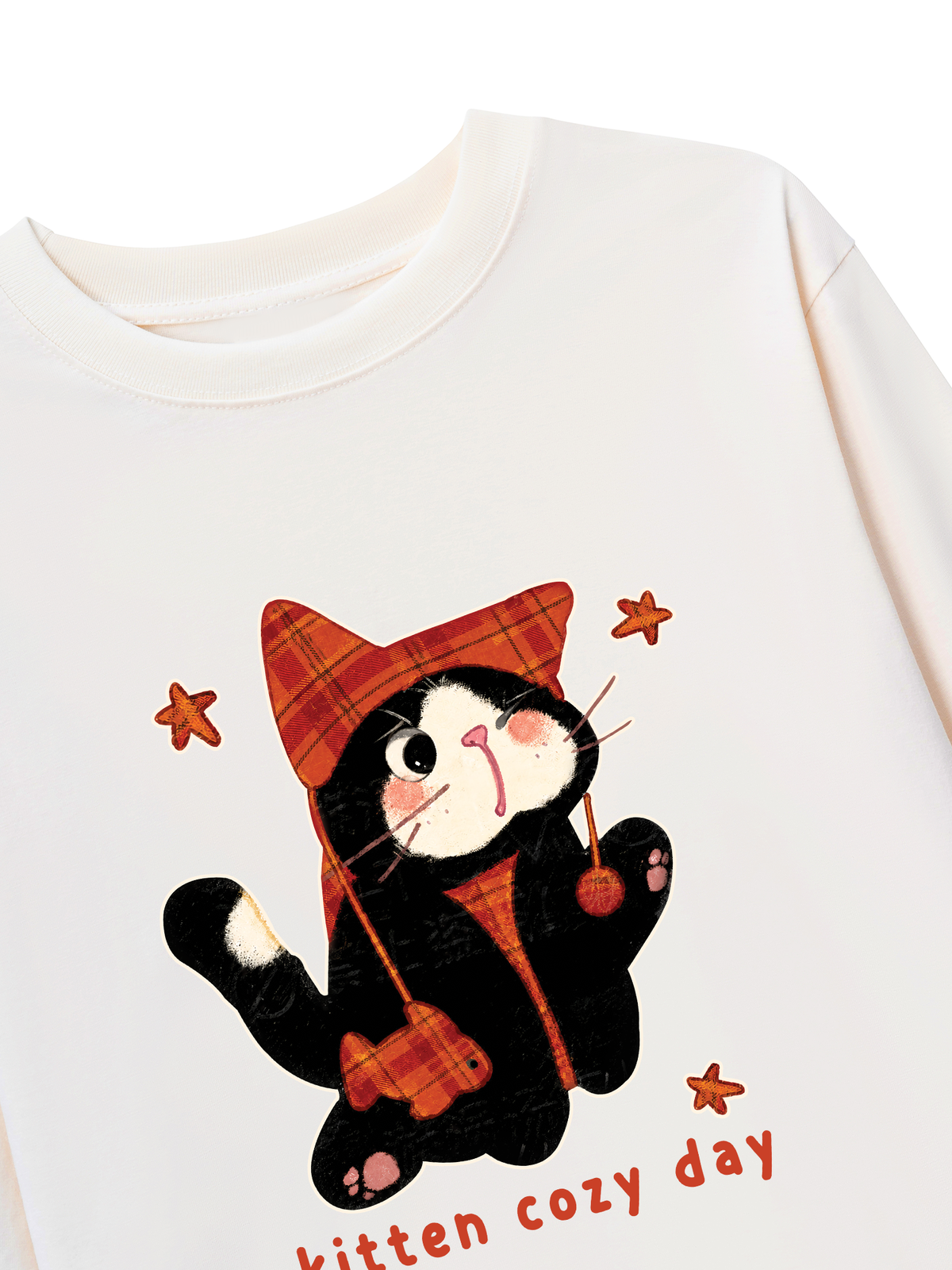 Áo Thun Dài Tay  Kitten Cozy Day