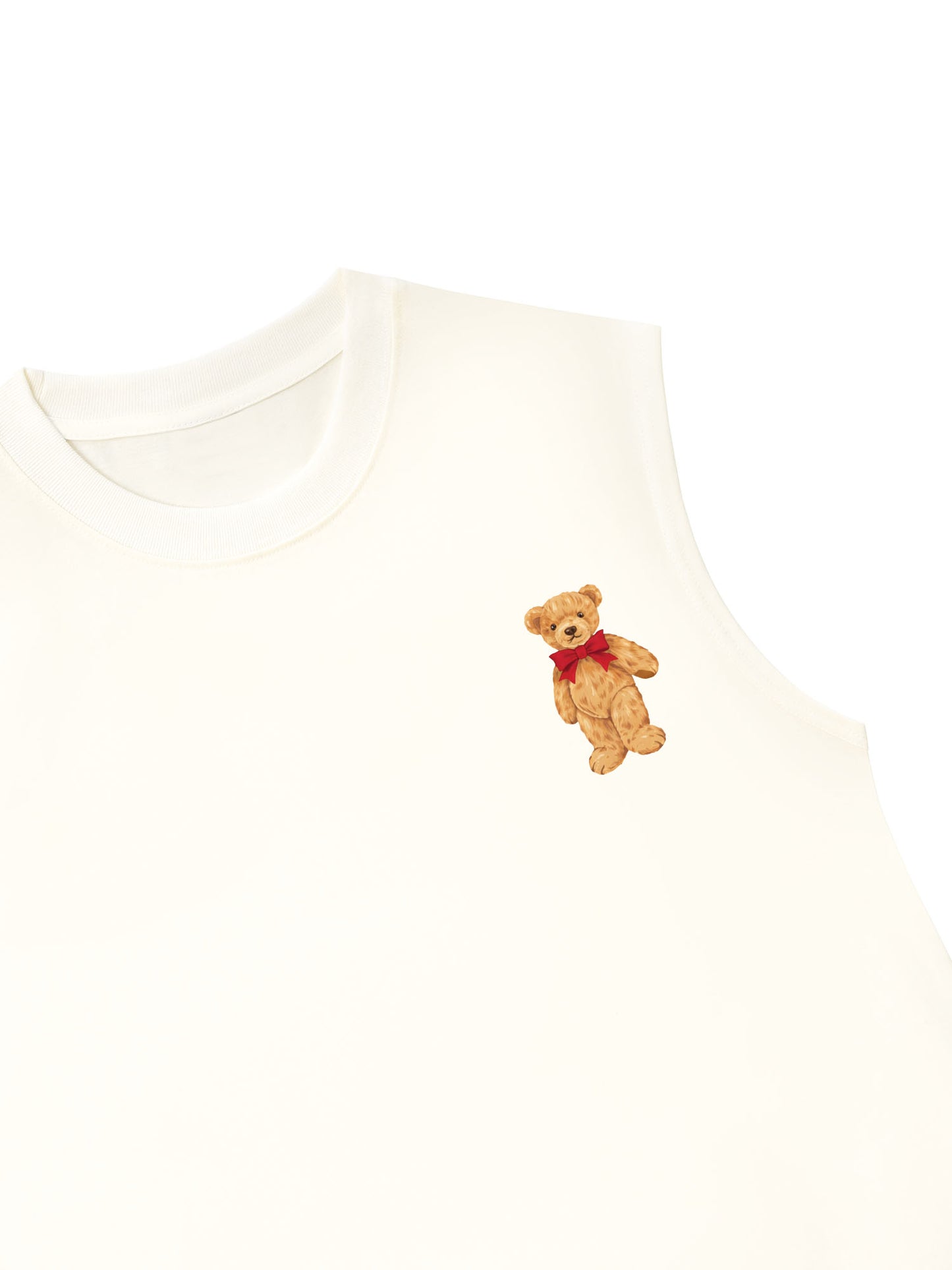 Áo Ba Lỗ Relaxed Fit Teddy Land Teddy Red Bow