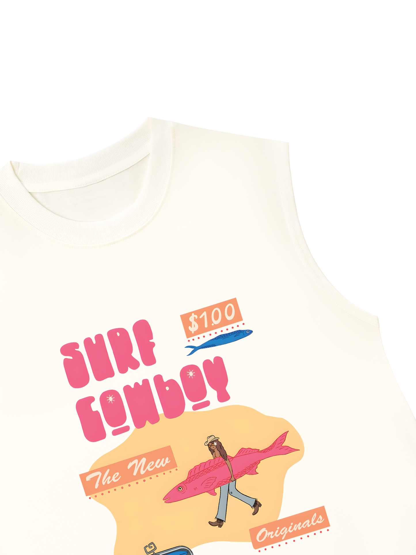 Áo Ba Lỗ Relaxed Fit Summer Vibes GoTo Beach Cowboy