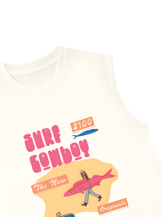 Áo Ba Lỗ Relaxed Fit Summer Vibes GoTo Beach Cowboy