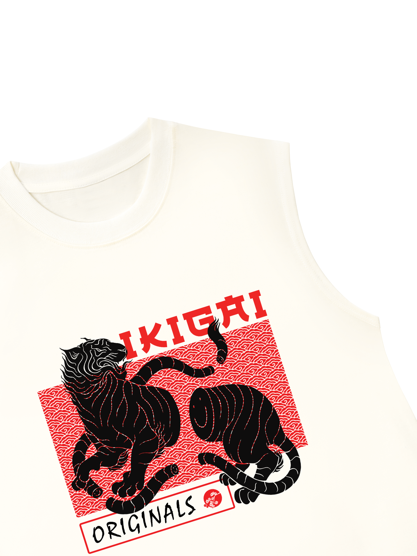 Áo Ba Lỗ Relaxed Fit Japan Spirit Ikigai Tiger Originals