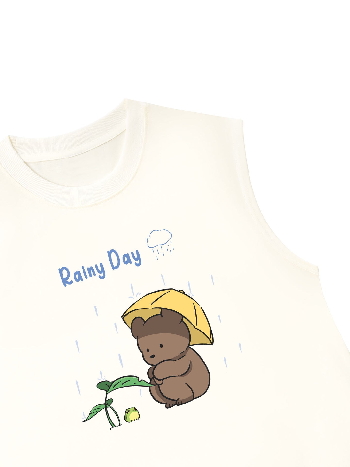 Áo Ba Lỗ Relaxed Fit Teddy Land Teddy Rainy Day
