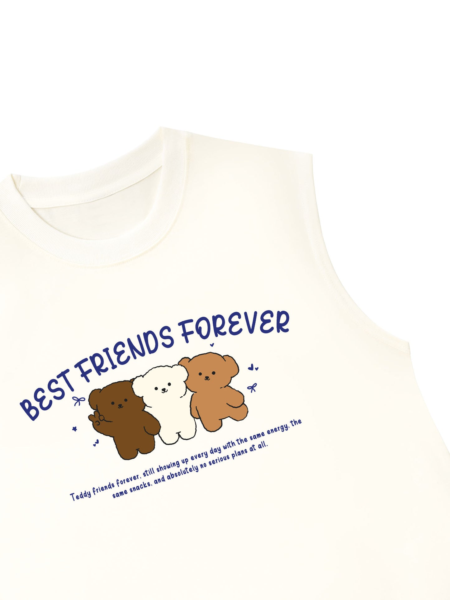 Áo Ba Lỗ Relaxed Fit Teddy Land Best Friends Forever