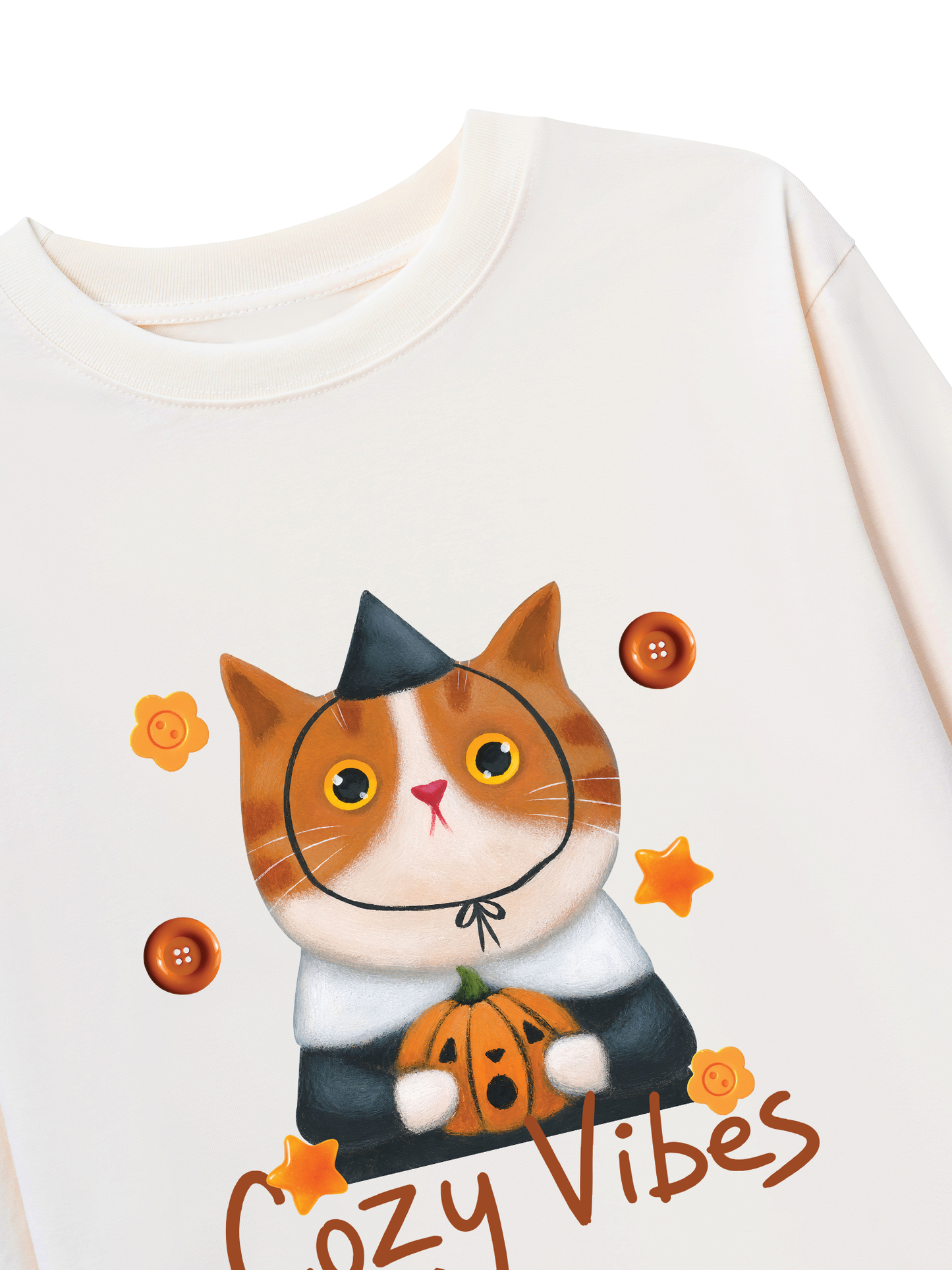 Áo Thun Dài Tay Cozy Vibes Cat