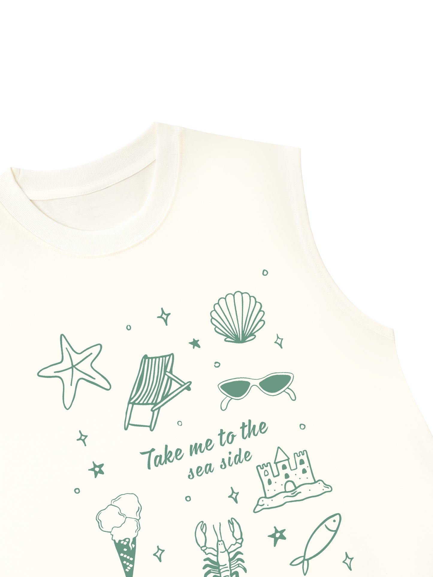 Áo Ba Lỗ Relaxed Fit Take Me To The Sea Side