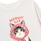 Áo Thun Dài Tay Meowy Cat Pink Plaid