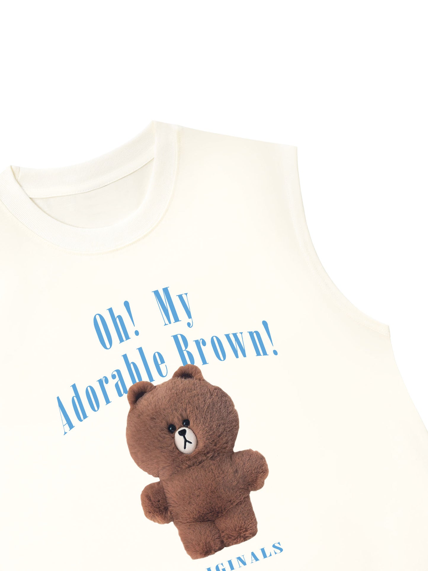 Áo Ba Lỗ Relaxed Fit Teddy Land Oh My Brown