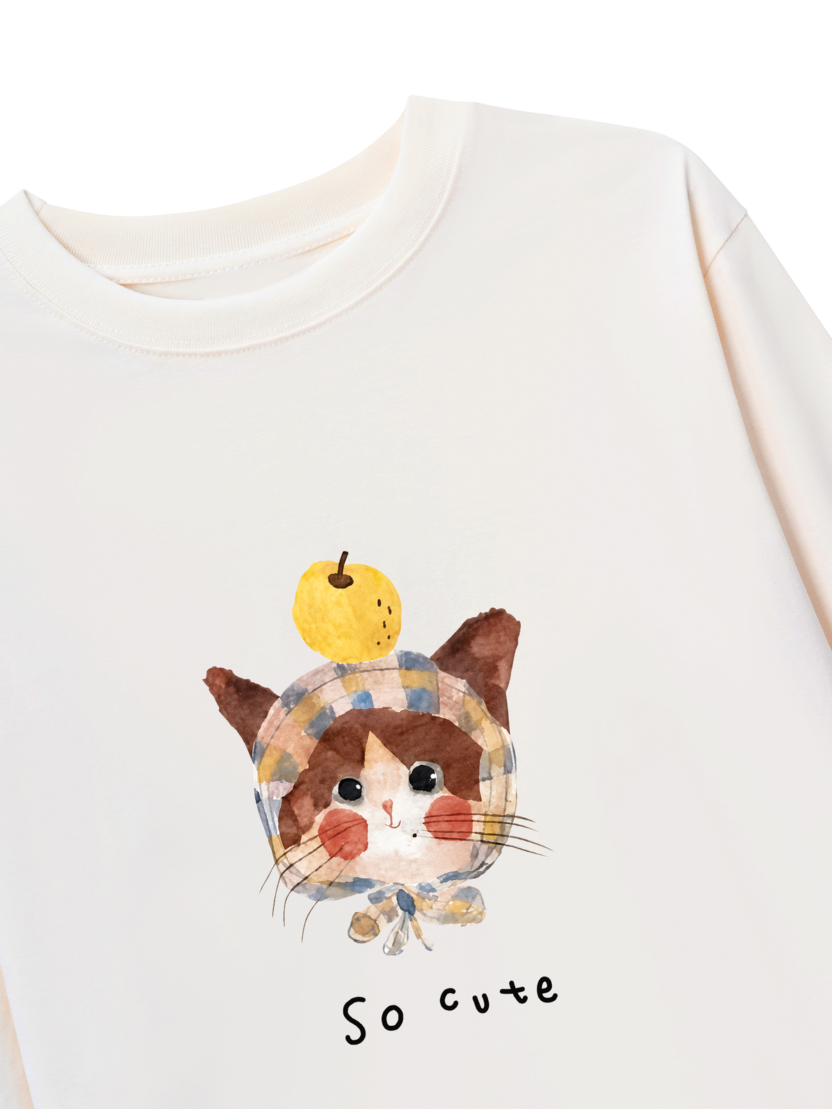 Áo Thun Dài Tay So Cute Cat đen