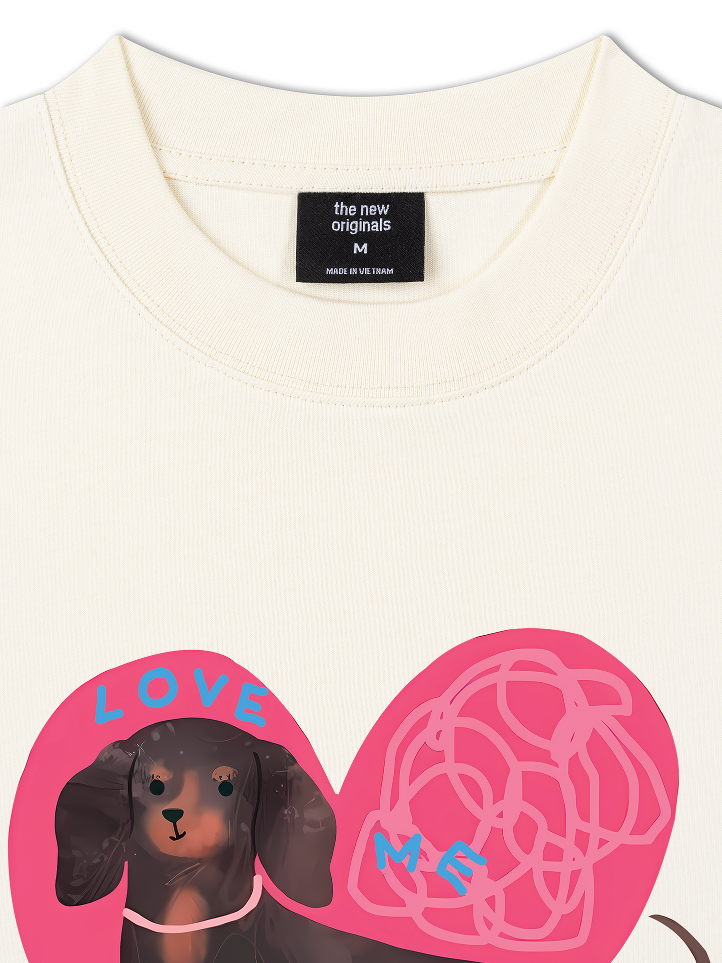 Áo Thun Relaxed Fit Animal Mood love my sausage
