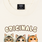 Áo Thun Relaxed Fit Cute Three Cat Vitamin Meow