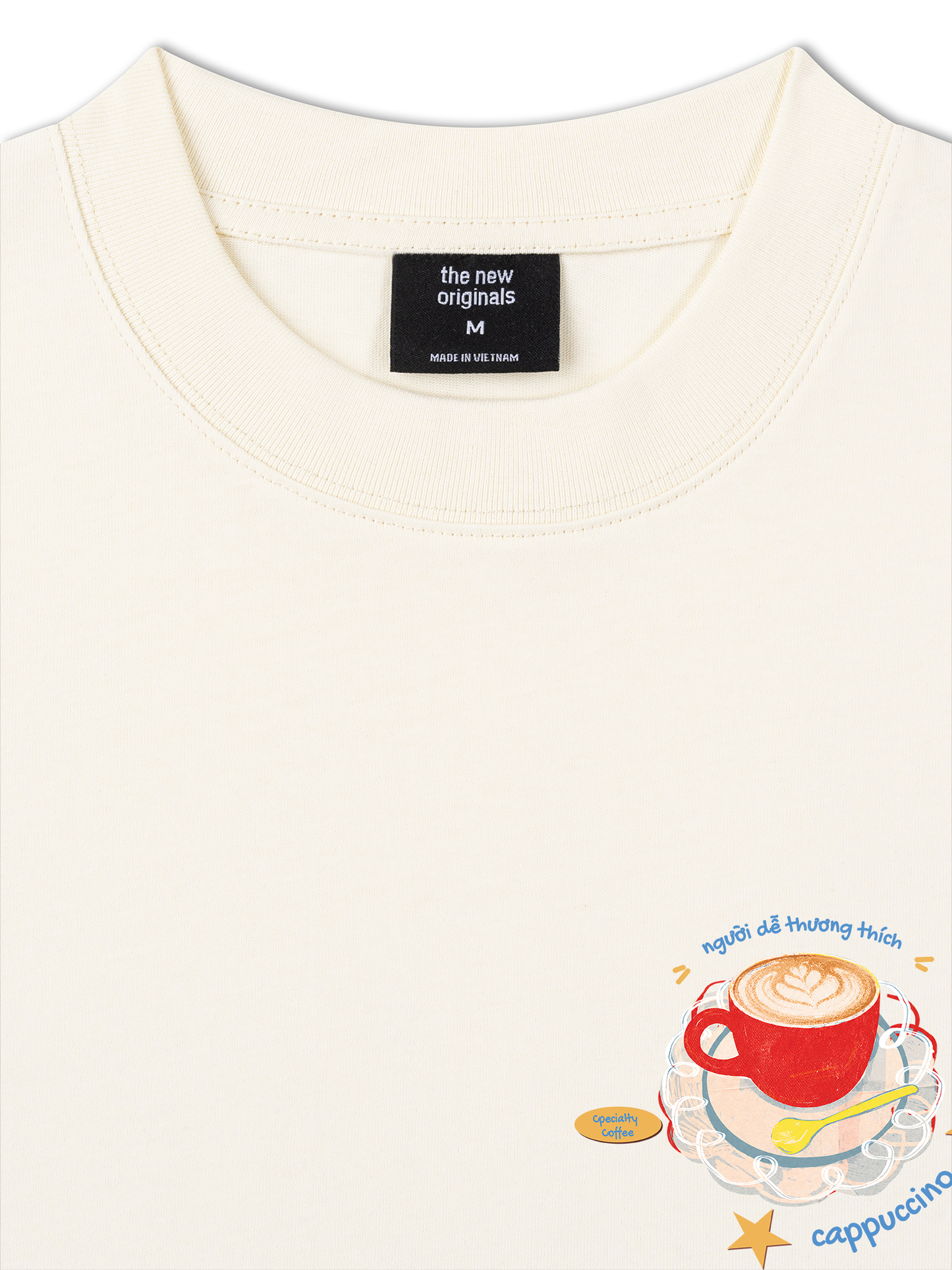 Áo Thun Relaxed Fit Người Dễ Thương Thích Cappuchino