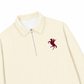 Áo Sweater Polo Nỉ Hai Da Burgundy Horse