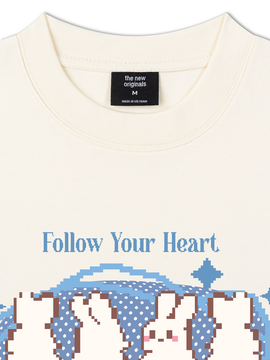 Áo Thun Relaxed Fit Pixel Universe Follow Your Heart