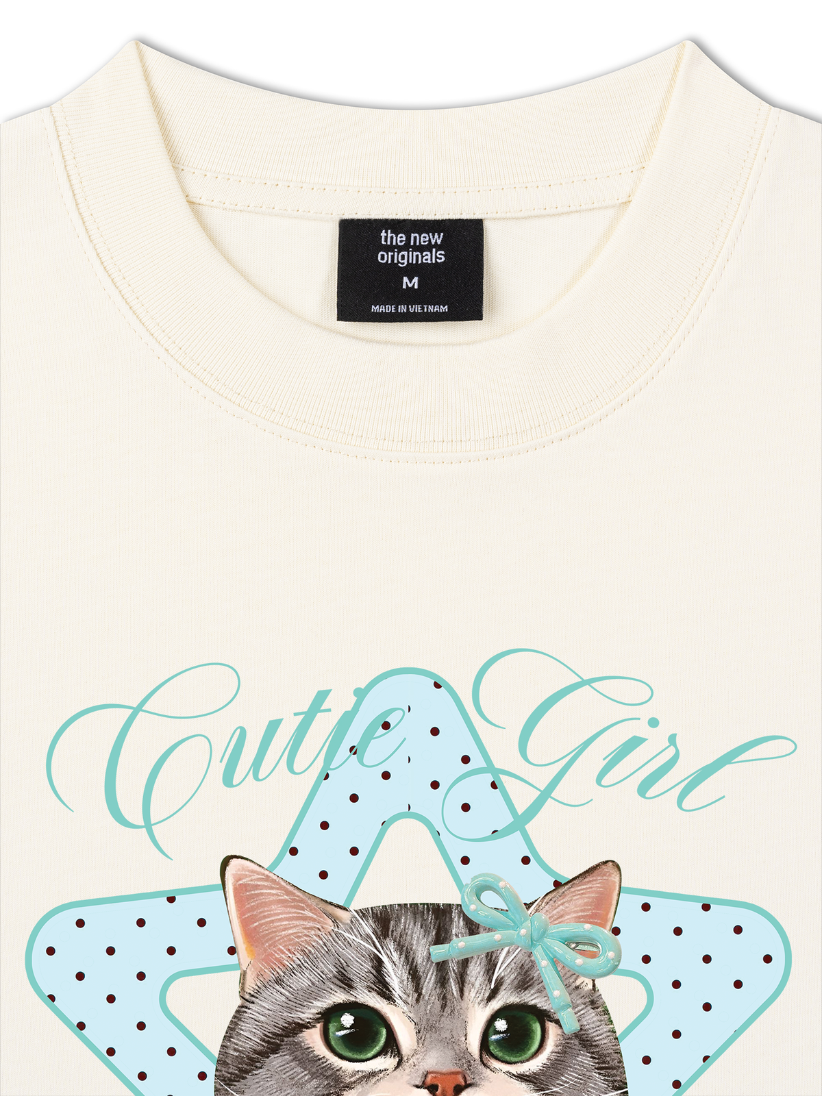 Áo Thun Relaxed Fit Cutie Girl Blue Tiffany