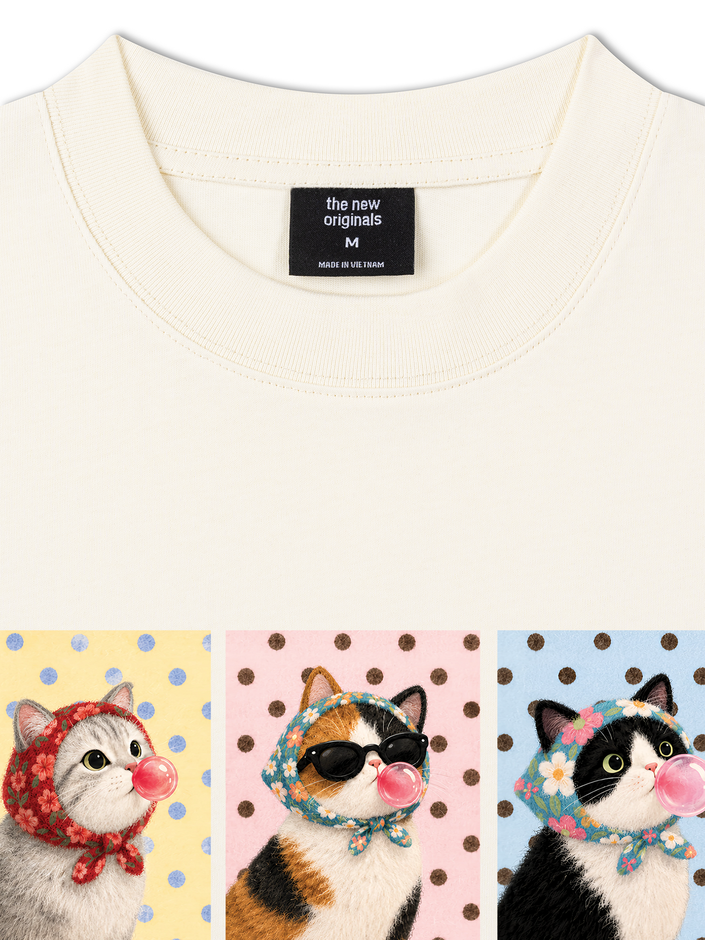 Áo Thun Relaxed Fit Dotty Kitty