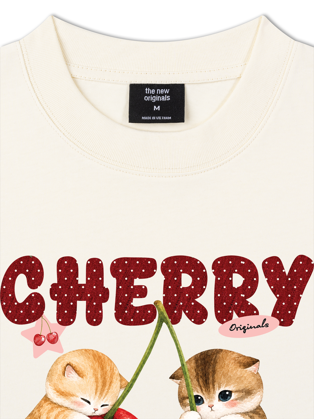 Áo Thun Relaxed Fit Cherry Meow