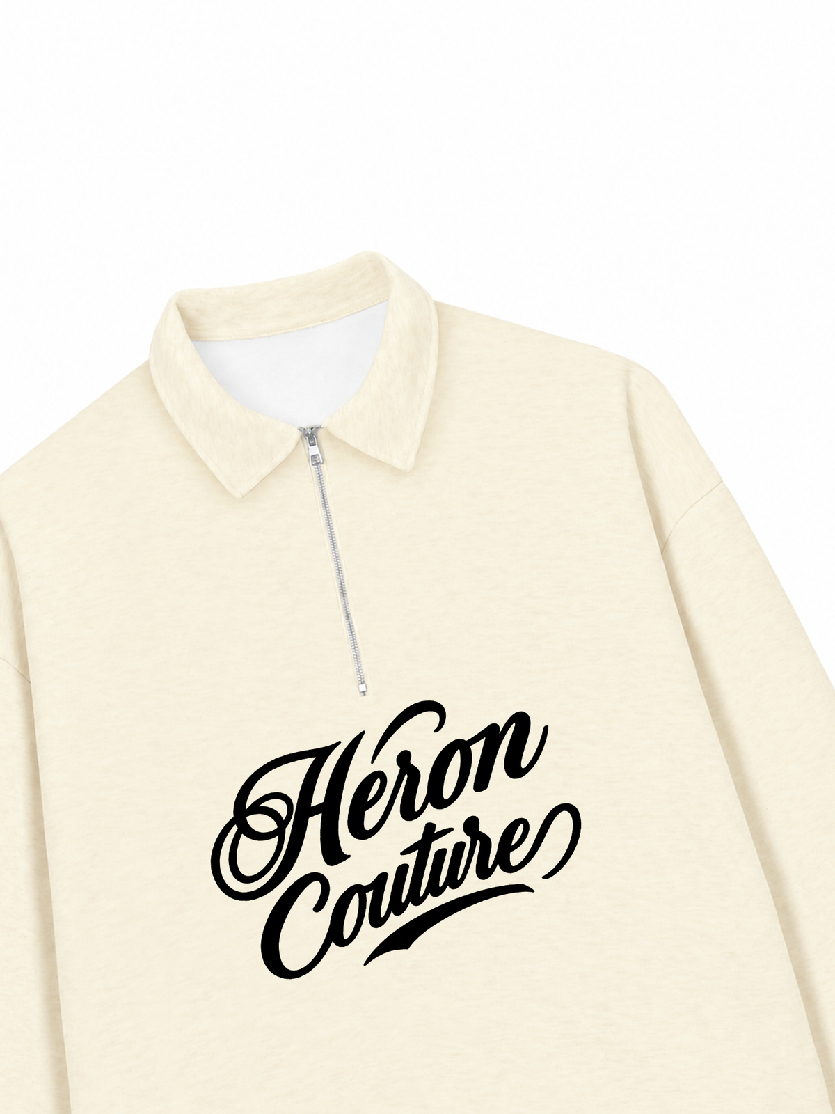 Áo Sweater Polo Nỉ Hai Da Heron Couture