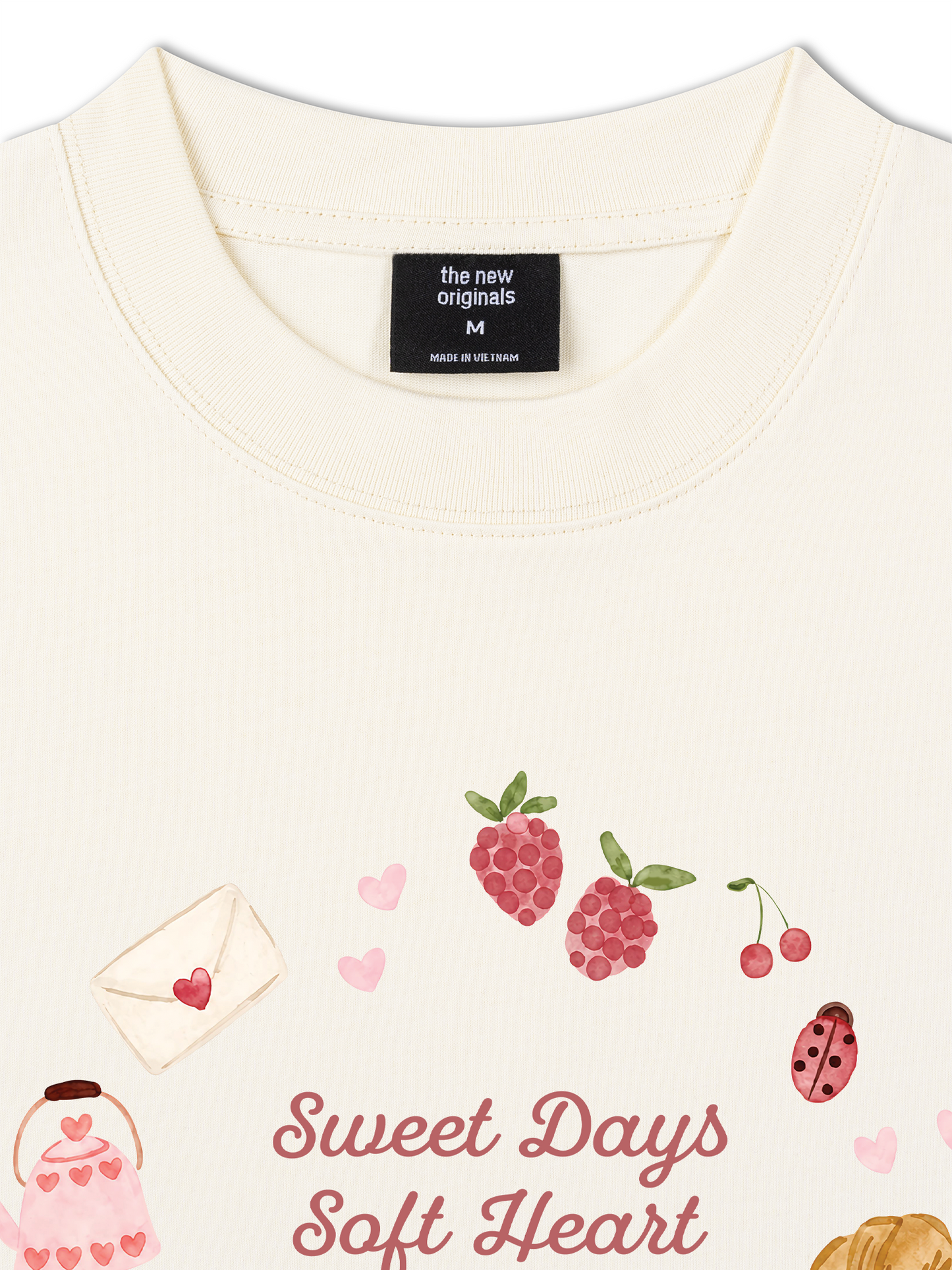 Áo Thun Relaxed Fit Soft Heart, Sweet Days
