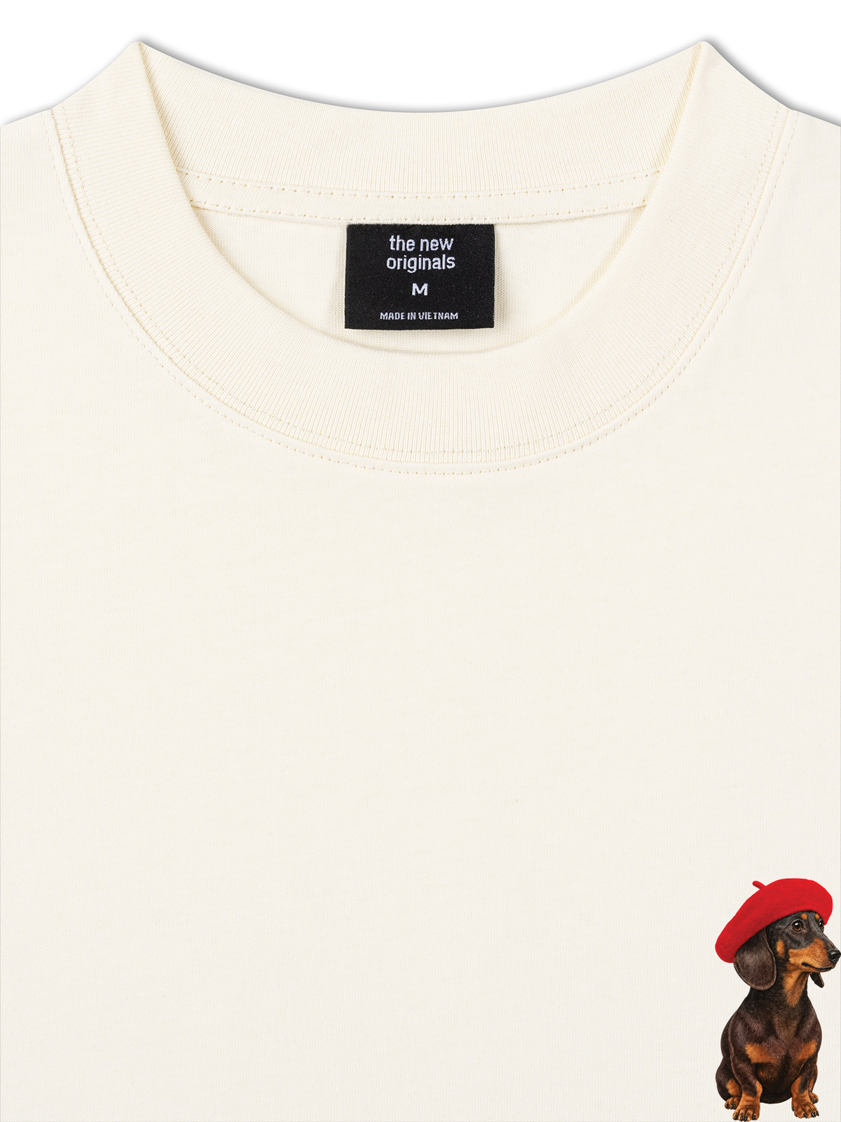 Áo Thun Relaxed Fit Dachshund With Red Beret