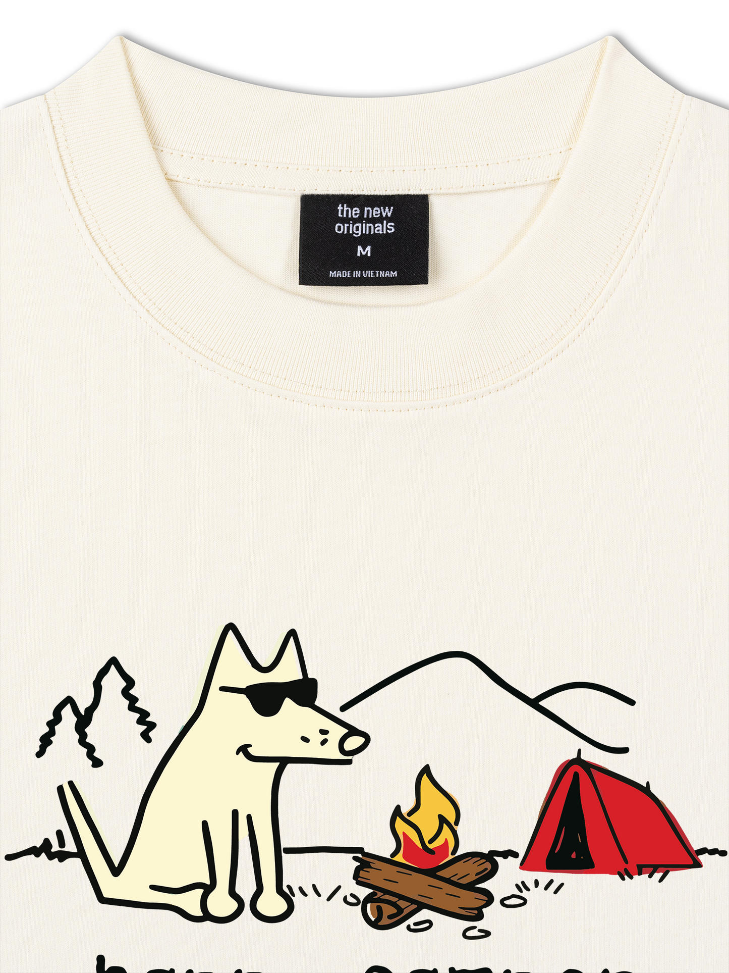 Áo Thun Relaxed Fit Go Outside Happy Camper Dog