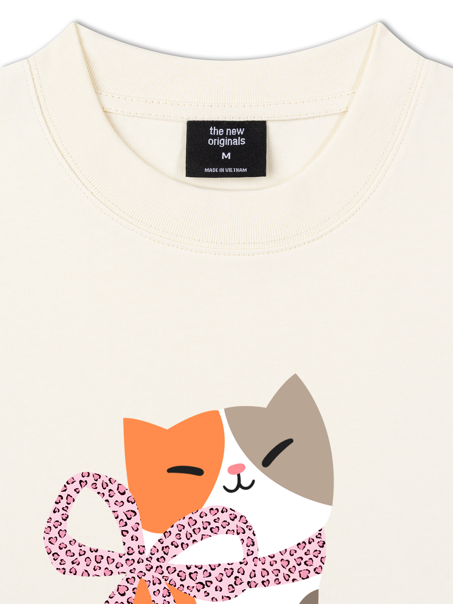 Áo Thun Relaxed Fit Daily Cuties Meow & Bow