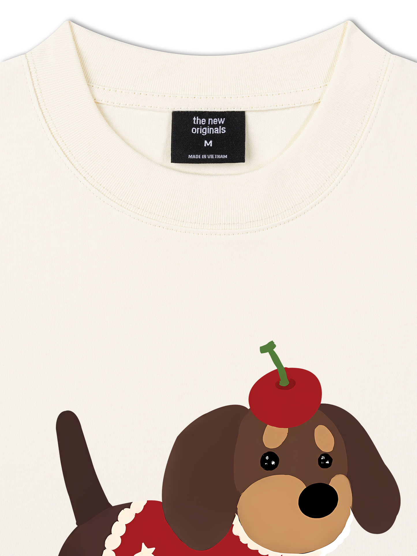 Áo Thun Relaxed Fit Animal Cute Puppy With Cherry