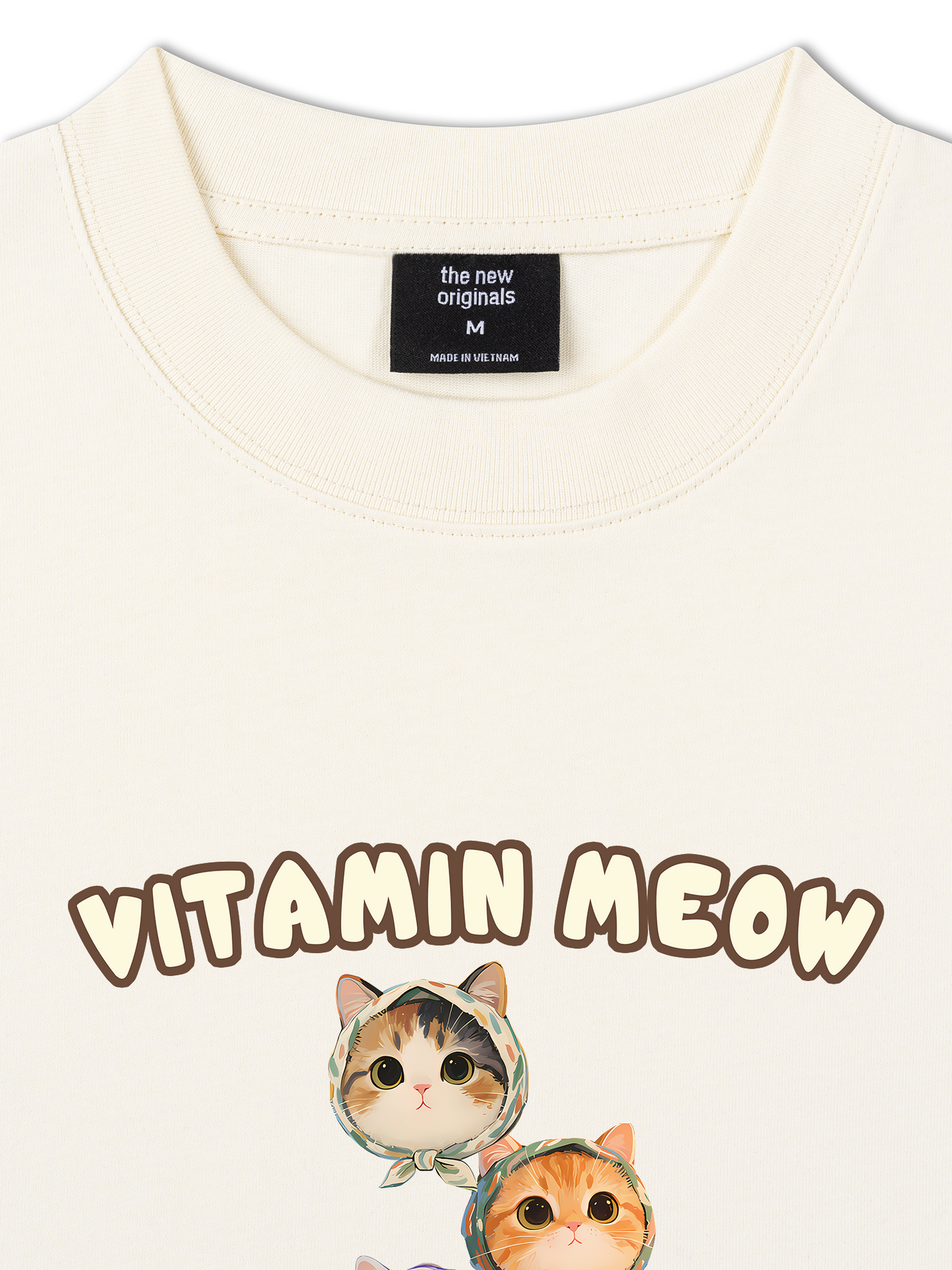 Áo Thun Relaxed Fit Four Cat Vitamin Meow