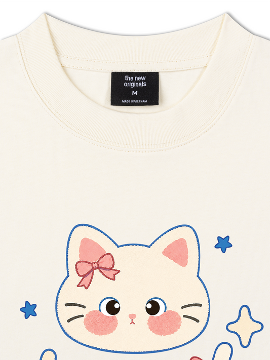 Áo Thun Relaxed Fit Blue Kitty