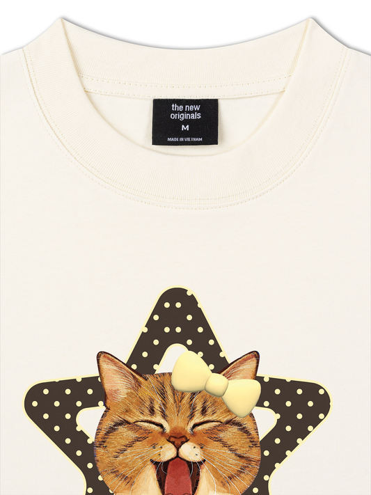 Áo Thun Relaxed Fit Cutie Girrl Star Meow