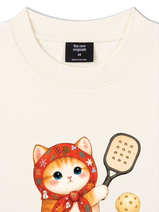 Áo Thun Relaxed Fit Pickleball Girl Meow