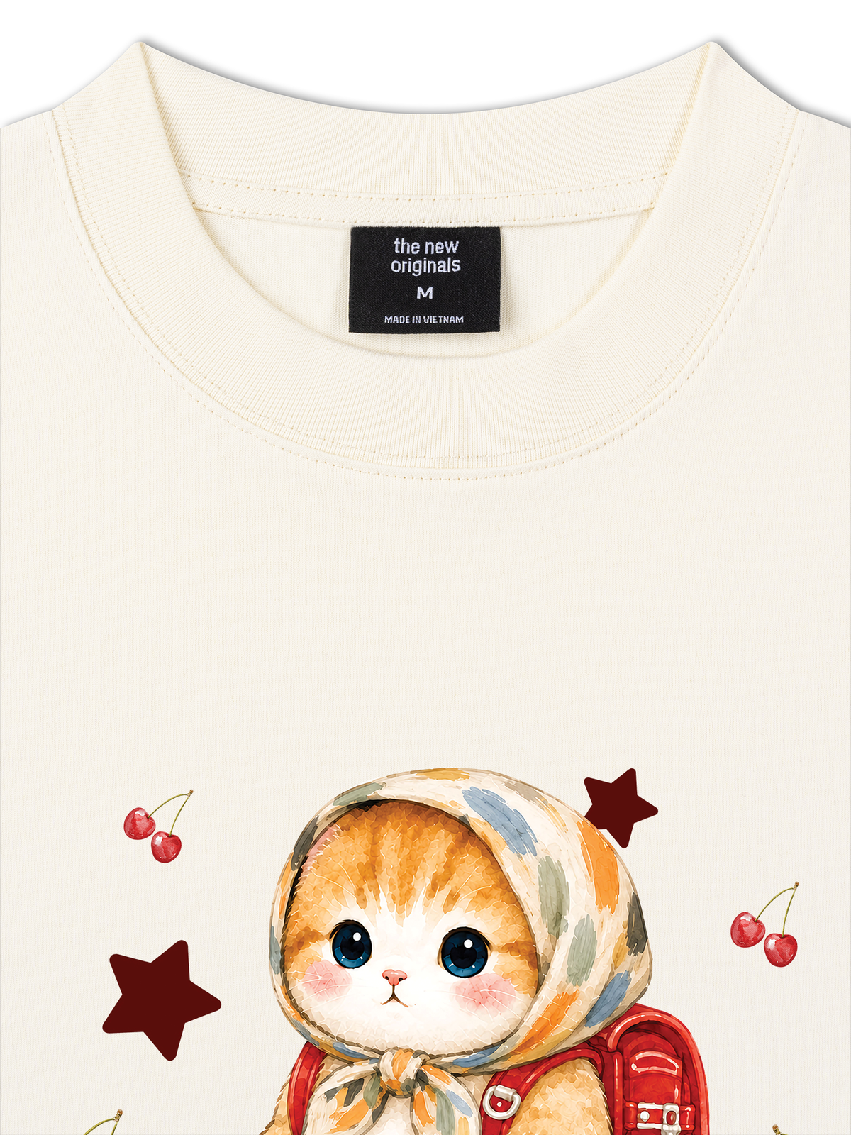 Áo Thun Relaxed Fit Pickleball Girl Meow Vitamin Meow Go School