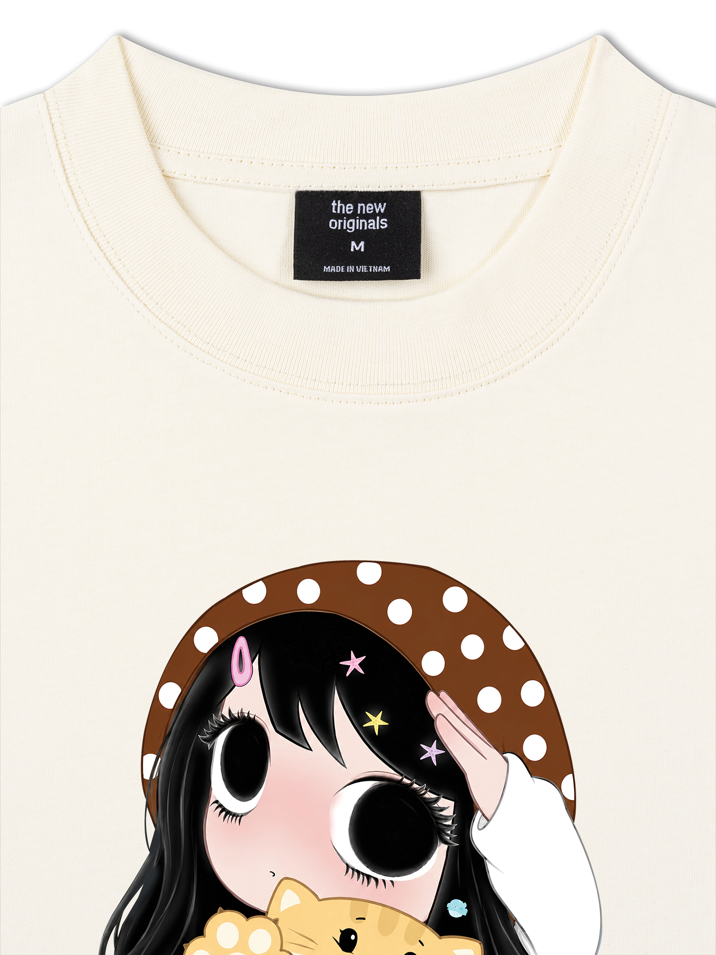 Áo Thun Relaxed Fit Little Girl Brown Dots
