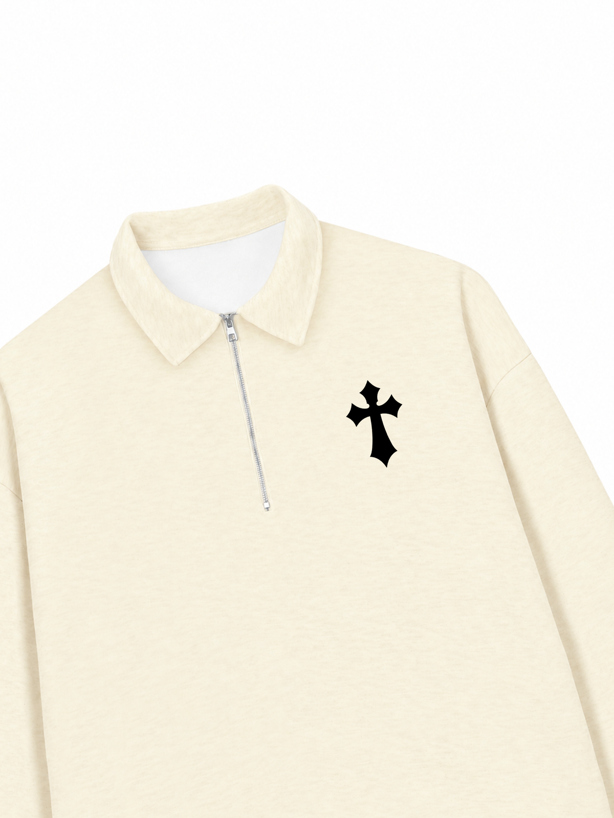 Áo Sweater Polo Nỉ Hai Da Gothic Cross