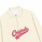 Áo Sweater Polo Nỉ Hai Da Pink Retro Originals Logo
