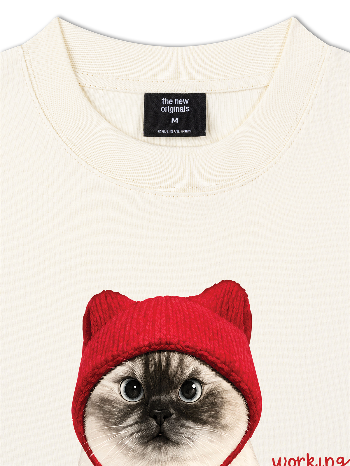 Áo Thun Relaxed Fit Working O'ttreats Red Meow