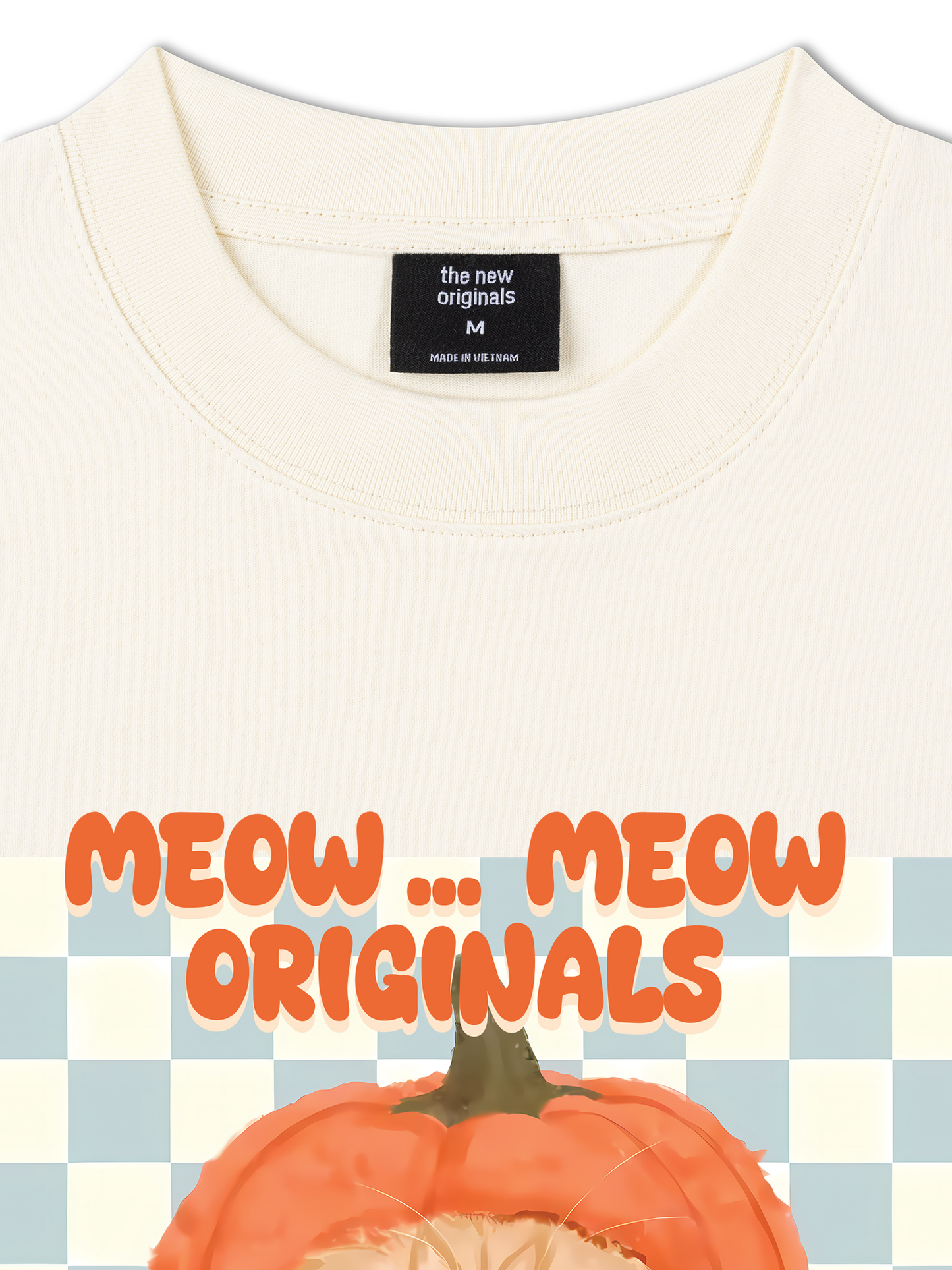 Áo Thun Relaxed Fit Animal Meow Pumpkin