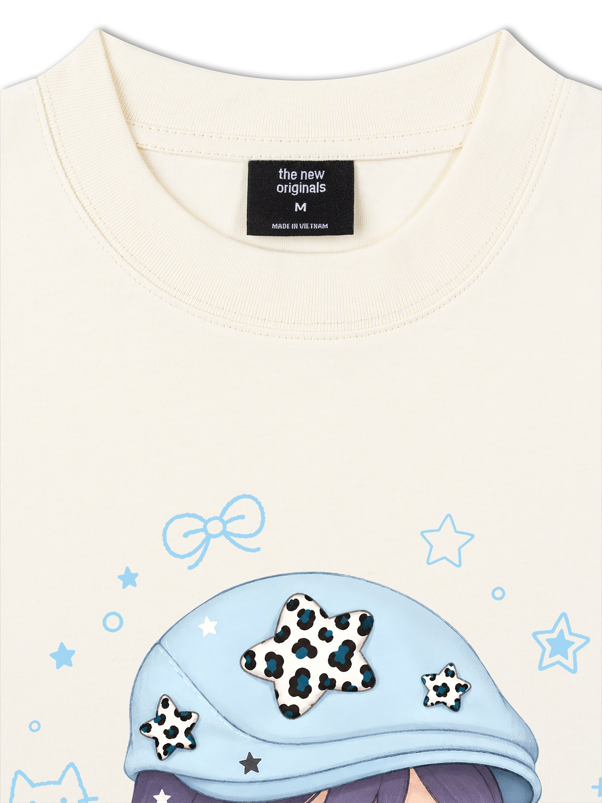 Áo Thun Relaxed Fit Beret Hat Girl