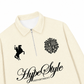 Áo Sweater Polo Nỉ Hai Da Black And White Hype Style