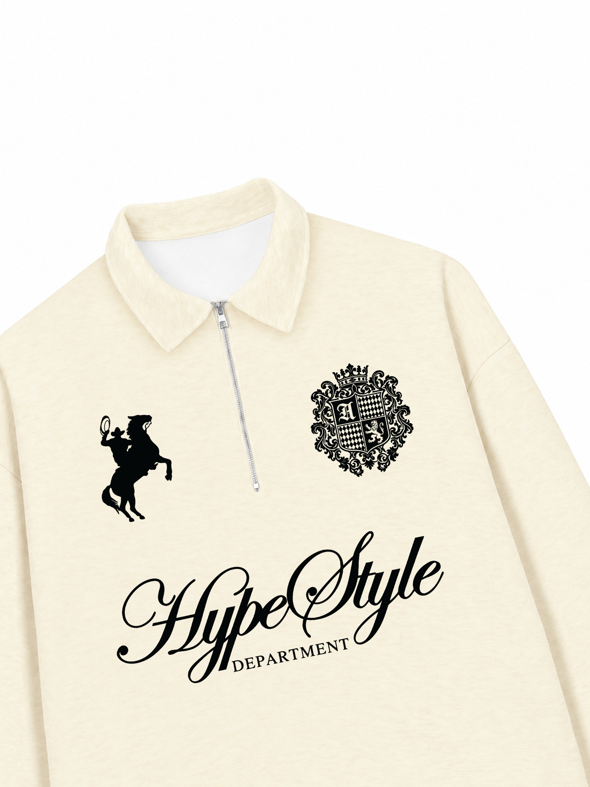 Áo Sweater Polo Nỉ Hai Da Black And White Hype Style
